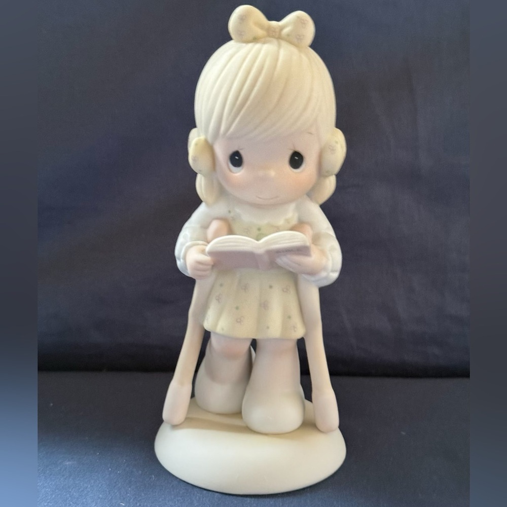 Limited Edition 1987 The Ensco Precious Moments Easter Collection He Walks w Me